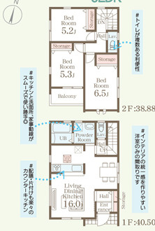 早良区飯倉第二十　２号棟の間取り
