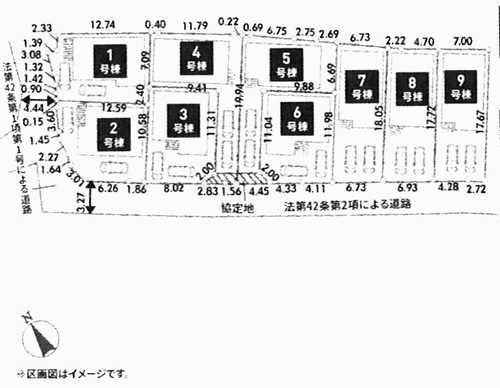 秦野市曽屋第2　新築戸建全9棟　5号棟の区画図