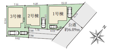 【区画図】 | 藤井寺市小山六丁目　新築戸建