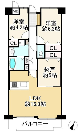 【間取り】 | ダイアパレス樟葉