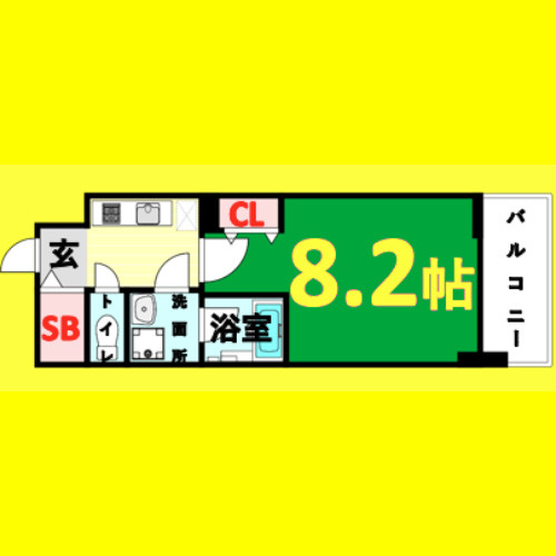 レジデンスSUN.K　名古屋市賃貸　仲介手数料無料の間取り