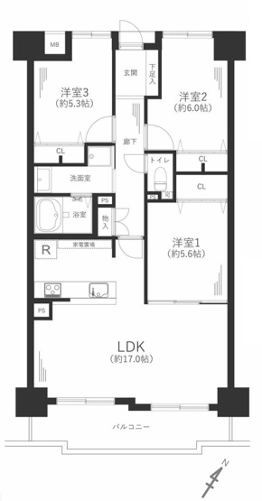 【間取り】 | ダイアパレス樟葉