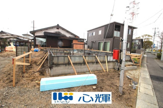 【外観】 | クレイドルガーデン山陽小野田市南竜王町 第1（1号棟） | 現地（2026年3月31日撮影）
基礎工事中です。