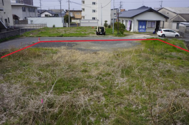 大田市大田町大田　売土地　約109坪（有効面積約93坪）　建築条件なしの外観
