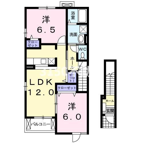 メゾンアンジュ琴塚　Ａの間取り