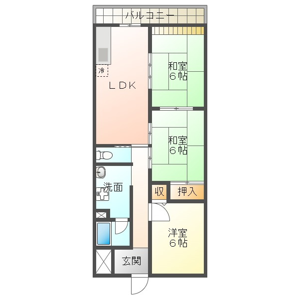プレアール白水の間取り