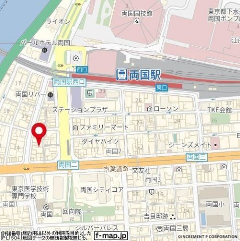 スカイコート両国壱番館の地図