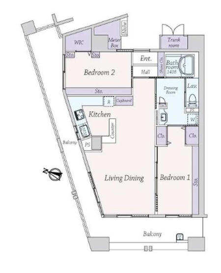 【間取り】 | ザ・レジデンス白金スイート