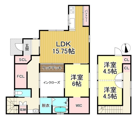 知多市大草字中道筋　全5区画　10号棟の居間・リビング|LDK15.75帖♪