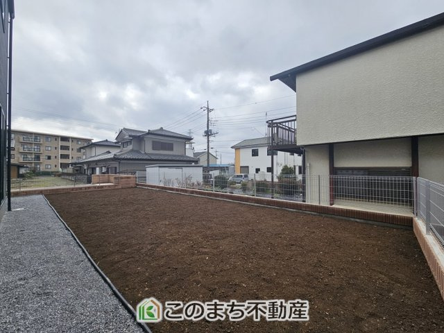 クライン下野市川中子第1期の庭|お子様の水遊びにもぴったりな南側のお庭です。
