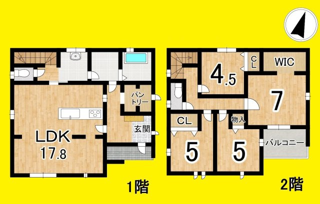 吉田町住吉11期　新築戸建の間取り