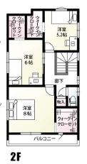 【仲介手数料無料】所沢市小手指南4丁目全5棟　５号棟　新築住宅は西武ハウジングの間取り