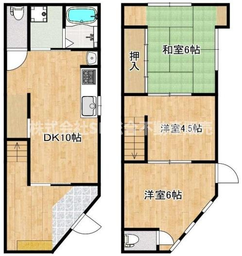 永和1丁目中古テラスハウスの間取り|ご夫婦お二人様、ファミリー様にオススメです♪