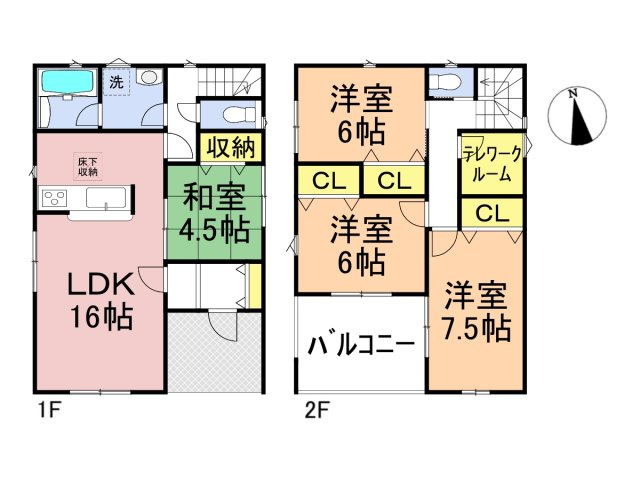 クワイエ　岐阜市西中島第7　全2区画分譲の間取り|■2号棟　■ヤマダ不動産　株式会社リライフ　
■夢のマイホーム購入をフルサポートします！
