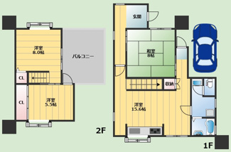 【間取り】 | 吹田市千里山西1丁目貸家