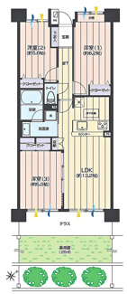 【間取り】 | コスモ武蔵浦和ガーデンフォルム