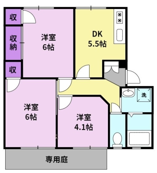コーポリベールの間取り