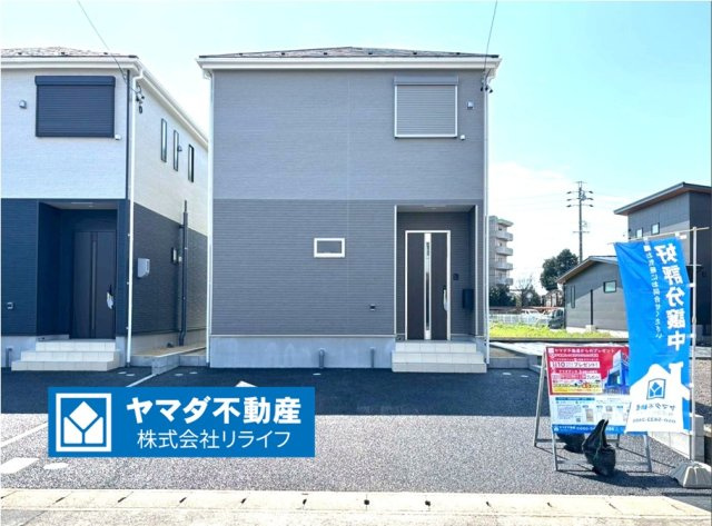 クワイエ　岐阜市菅生第5　全2区画分譲の外観|■1号棟
■YAMADA電機の　ヤマダ不動産　株式会社リライフ　岐阜店■
耐震性能・制震性能を備えたおうち！
震度７の揺れに鍛えられた、建築基準法の1.5倍の壁量と制振装置（SAFE365）を完備