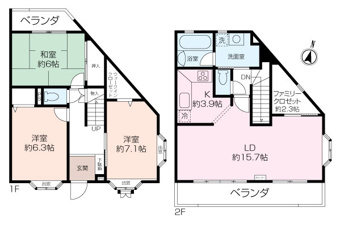 約99.9㎡の広々とした間取り