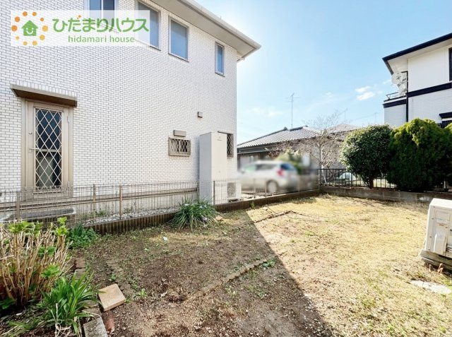 【庭】 | 龍ケ崎市松ケ丘1丁目　中古戸建 | 南のお庭はお子様のプールやBBQ、家庭菜園もできる十分な広さがあります♪