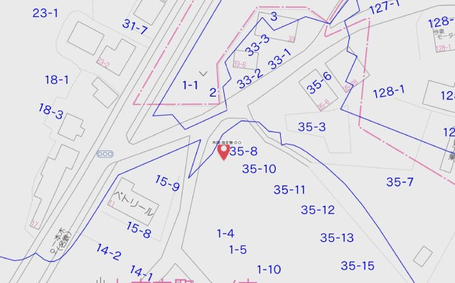 上衣文町　山林の地図