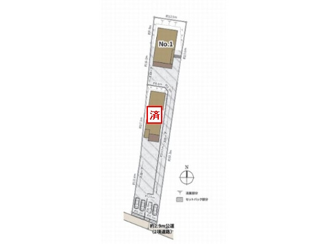 【区画図】 | 【仲介手数料０円】相模原市緑区長竹　新築一戸建て　1号棟　全２棟 | 相模原市緑区長竹　新築一戸建て　全2棟