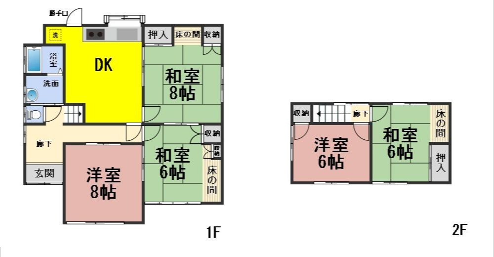 ６６５７１　岐阜市古市場中古戸建ての間取り