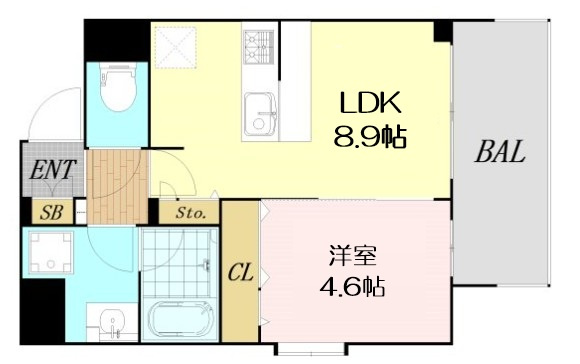 【間取り】 | ルフォンプログレ南森町