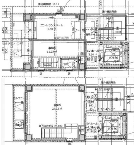 大阪市中央区道頓堀１丁目の店舗事務所の間取り