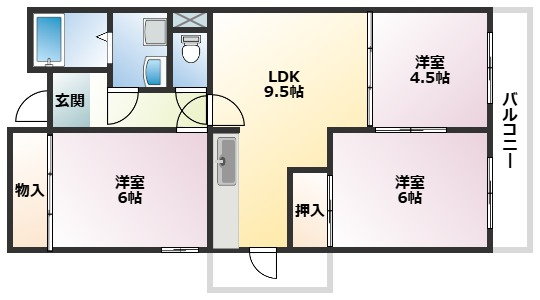 【間取り】 | ガーネット森北町