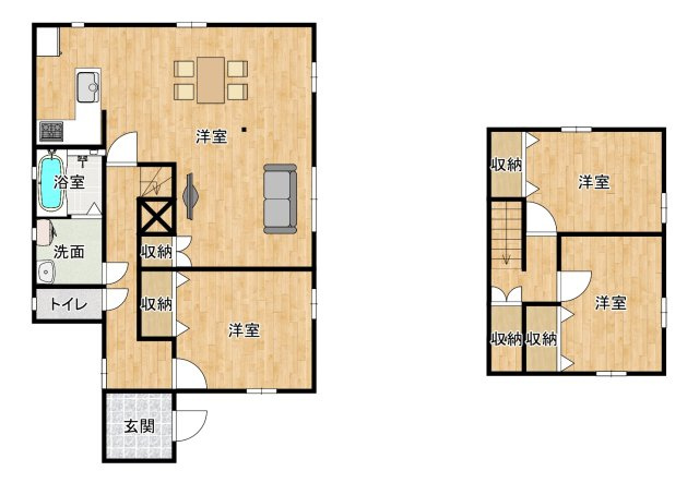 ひらき台2丁目②の間取り|掲載の間取り図はリフォーム計画段階のものであり、工事内容の変更等により実際の間取りと異なる場合があります。
