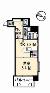 【間取り】 | フラットリア笠岡 | 1DK
