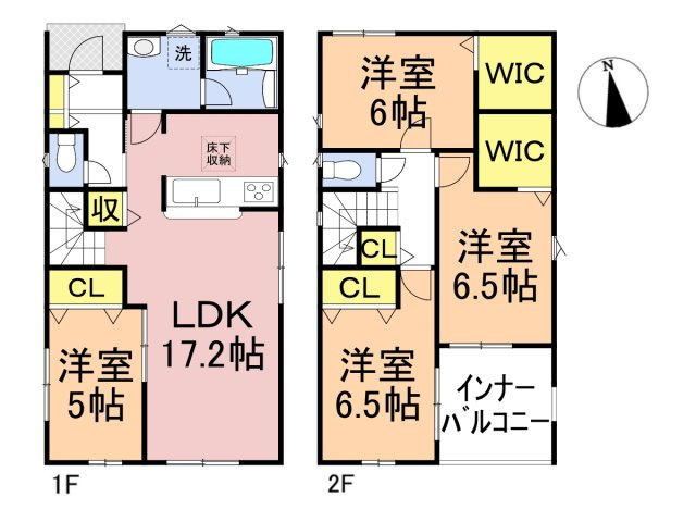 【商談中】クワイエ　岐阜市菅生第5　全2区画分譲の間取り|■2号棟　■ヤマダ不動産　株式会社リライフ　
■夢のマイホーム購入をフルサポートします！