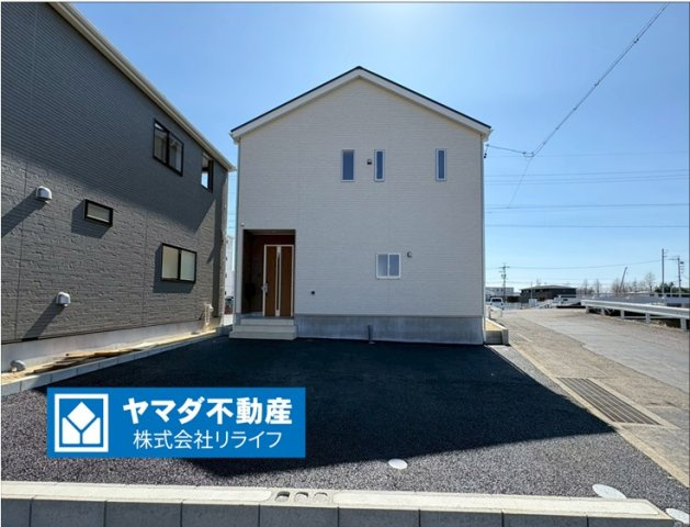 【商談中】クワイエ　岐阜市六条大溝第４　全3区画分譲の外観|■2号棟
■YAMADA電機の　ヤマダ不動産　株式会社リライフ　岐阜店■
耐震性能・制震性能を備えたおうち！
震度７の揺れに鍛えられた、建築基準法の1.5倍の壁量と制振装置（SAFE365）を完備