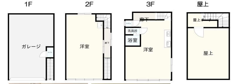 港区南市岡店舗の間取り