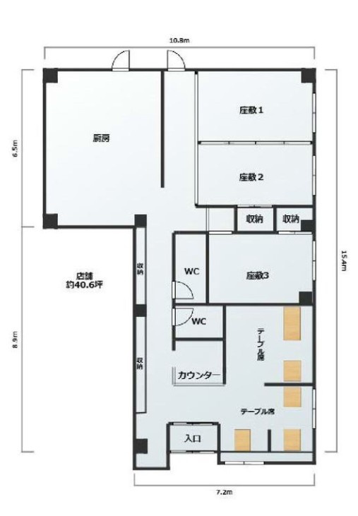 堺市堺区櫛屋町東　貸店舗[物件番号：961661] の間取り