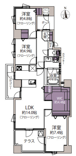 【間取り】 | 西公園ツインタワー☆仲介手数料無料☆