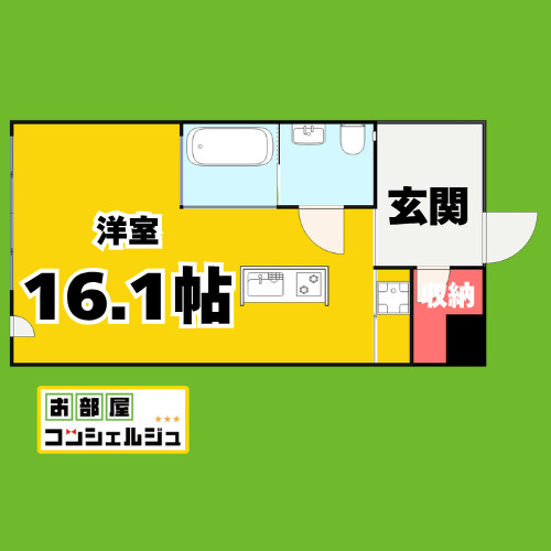 コレクション名駅III (905号室FRキャンペーン実施中※初回保証料無料プランもあり)の間取り