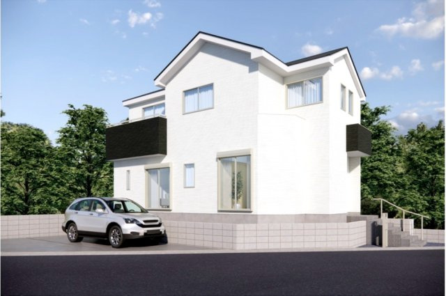 青梅市大門1丁目　新築戸建の外観パース