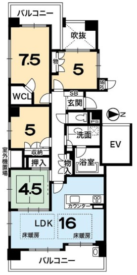 【間取り】 | S52202-ﾗｲｵﾝｽﾞﾏﾝｼｮﾝ北白川