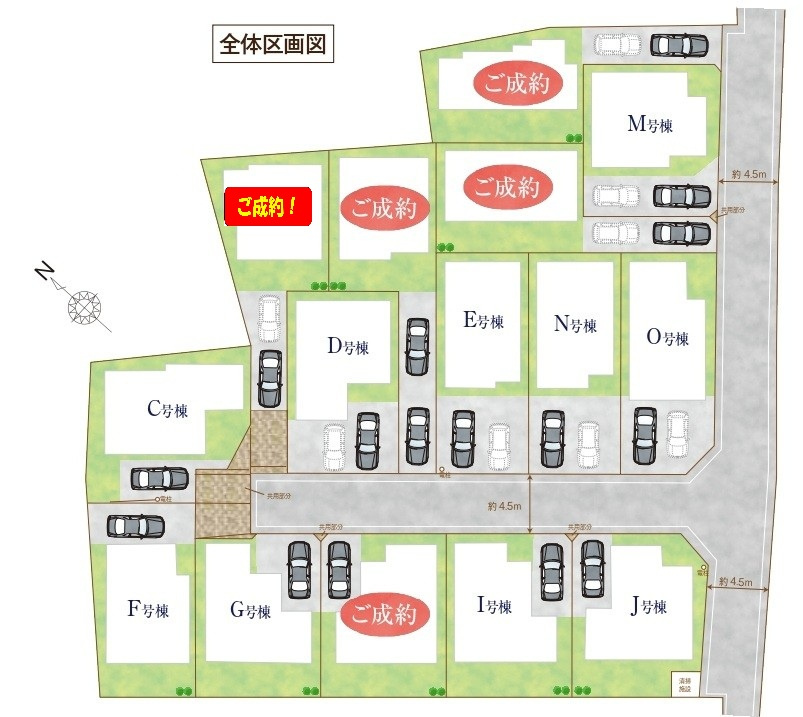 市川市大野町３丁目の区画図|区画配置図