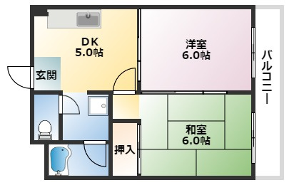 六甲スカイハイツの間取り