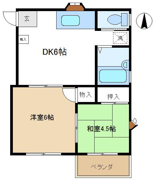 クレセント中丸の間取り