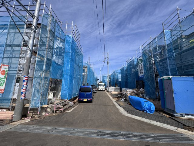 市川市大野町３丁目新築戸建の前面道路含む現地写真|中央開発道路
