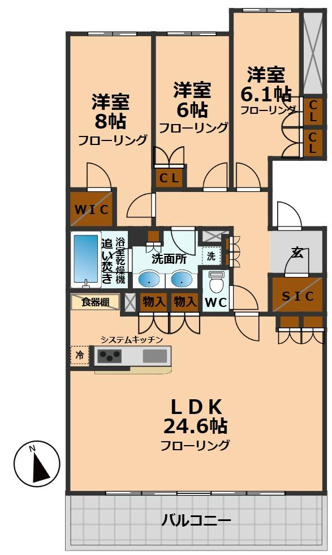 【間取り】 | ザ・パークハウス浜田山　季の社