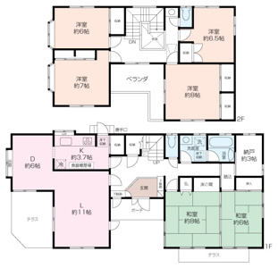 6SLDKの大型建物