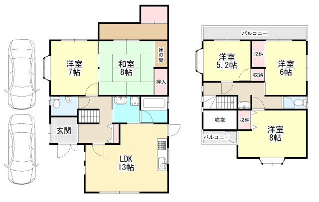 五條市戸建ての間取り