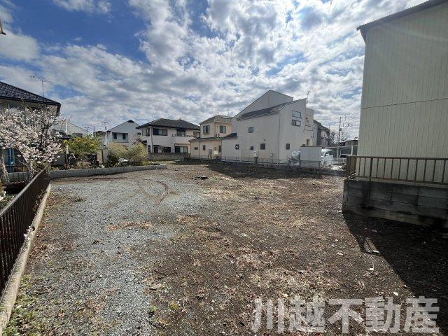 川越市大塚2丁目売地（更地）全2区画の外観|敷地の最も西の端から東側を望む