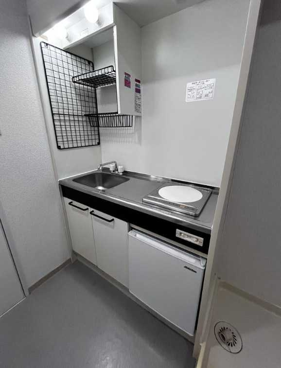 桜新町ハイツ　冷蔵庫　室内洗濯機置場　フリーレントのキッチン