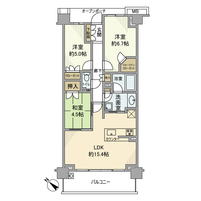 アリュール横濱新子安の間取り